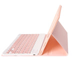 Custodia in pelle per tastiera Bluetooth color caramella A610B con slot per penna, For Samsung Galaxy Tab S6 Lite