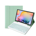 Custodia in pelle per tastiera Bluetooth color caramella A610B con slot per penna, For Samsung Galaxy Tab S6 Lite
