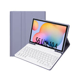 Custodia in pelle per tastiera Bluetooth color caramella A610B con slot per penna, For Samsung Galaxy Tab S6 Lite