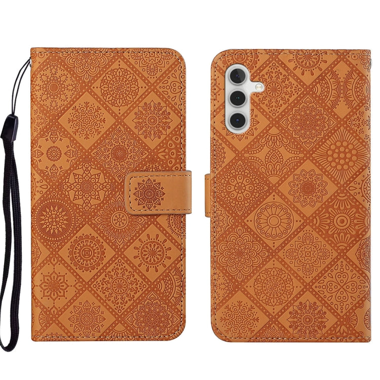 Custodia per cellulare in pelle con motivo goffrato stile etnico, For Samsung Galaxy A13 5G, For Samsung Galaxy A22 5G, For Samsung Galaxy A22 4G