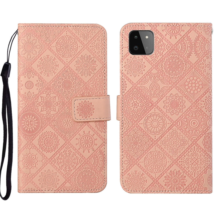 Custodia per cellulare in pelle con motivo goffrato stile etnico, For Samsung Galaxy A13 5G, For Samsung Galaxy A22 5G, For Samsung Galaxy A22 4G