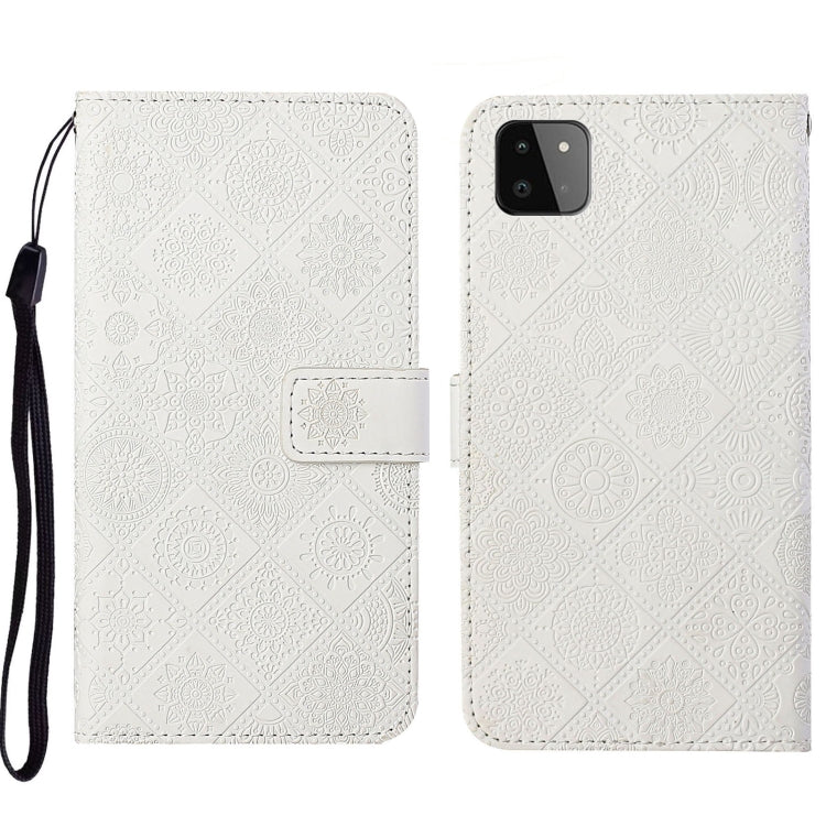 Custodia per cellulare in pelle con motivo goffrato stile etnico, For Samsung Galaxy A13 5G, For Samsung Galaxy A22 5G, For Samsung Galaxy A22 4G