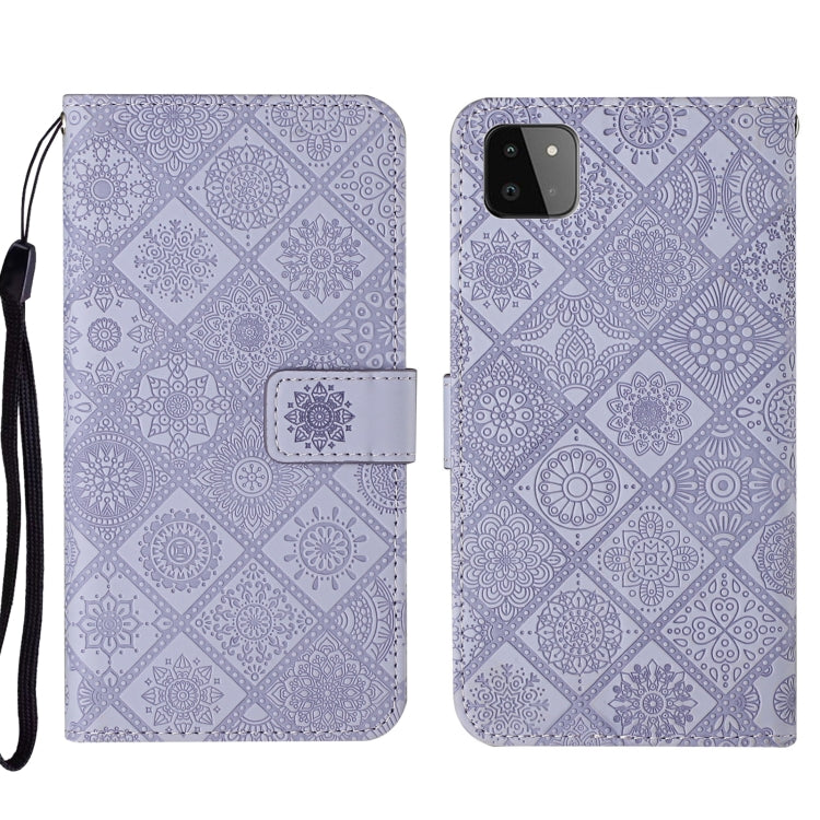 Custodia per cellulare in pelle con motivo goffrato stile etnico, For Samsung Galaxy A13 5G, For Samsung Galaxy A22 5G, For Samsung Galaxy A22 4G
