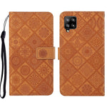 Custodia per cellulare in pelle con motivo goffrato stile etnico, For Samsung Galaxy A13 5G, For Samsung Galaxy A22 5G, For Samsung Galaxy A22 4G