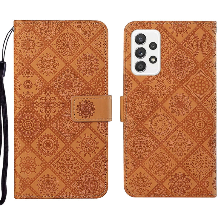 Custodia per cellulare in pelle con motivo goffrato stile etnico, For Samsung Galaxy A33 5G, For Samsung Galaxy A52, For Samsung Galaxy A53