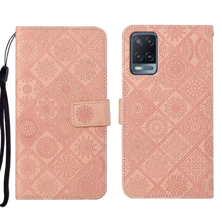 Custodia per cellulare in pelle con motivo goffrato stile etnico, For OPPO A54, For OPPO A74 4G, For OPPO A74 5G