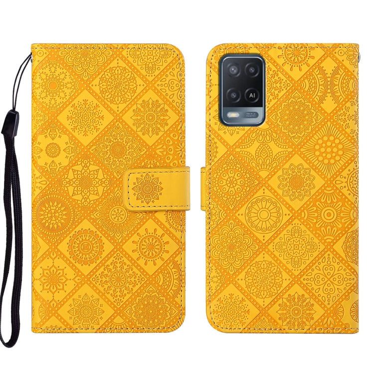 Custodia per cellulare in pelle con motivo goffrato stile etnico, For OPPO A54, For OPPO A74 4G, For OPPO A74 5G