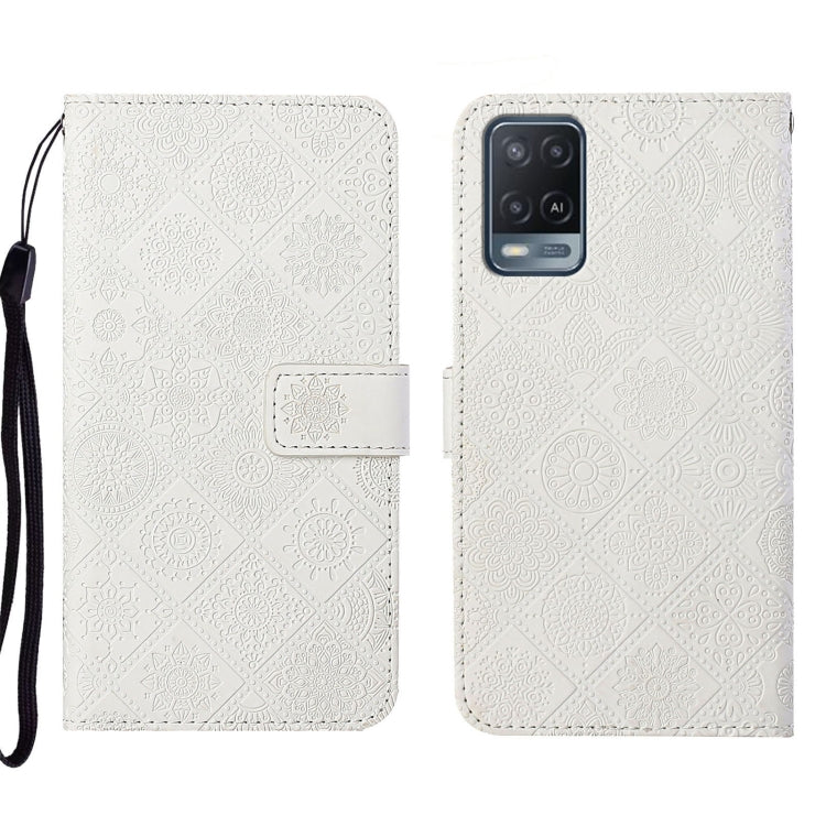 Custodia per cellulare in pelle con motivo goffrato stile etnico, For OPPO A54, For OPPO A74 4G, For OPPO A74 5G