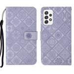 Custodia per cellulare in pelle con motivo goffrato stile etnico, For Samsung Galaxy A73 5G, For Samsung Galaxy S22+ 5G, For Samsung Galaxy S22 Ultra 5G