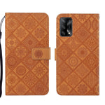 Custodia per cellulare in pelle con motivo goffrato stile etnico, For OPPO A54, For OPPO A74 4G, For OPPO A74 5G