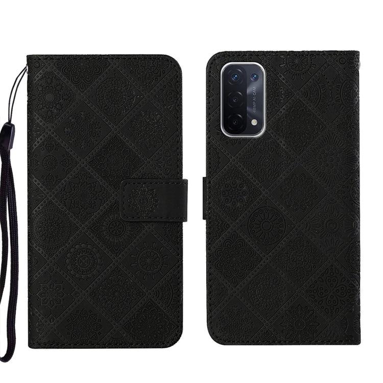 Custodia per cellulare in pelle con motivo goffrato stile etnico, For OPPO A54, For OPPO A74 4G, For OPPO A74 5G