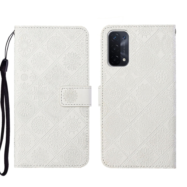 Custodia per cellulare in pelle con motivo goffrato stile etnico, For OPPO A54, For OPPO A74 4G, For OPPO A74 5G