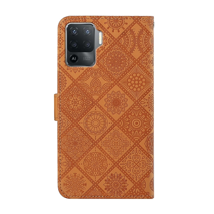 Custodia per cellulare in pelle con motivo goffrato stile etnico, For OPPO A94 4G, For Samsung Galaxy A03s 164mm, For Samsung Galaxy A13 4G