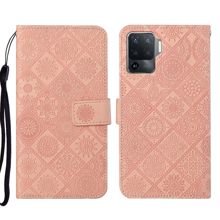 Custodia per cellulare in pelle con motivo goffrato stile etnico, For OPPO A94 4G, For Samsung Galaxy A03s 164mm, For Samsung Galaxy A13 4G