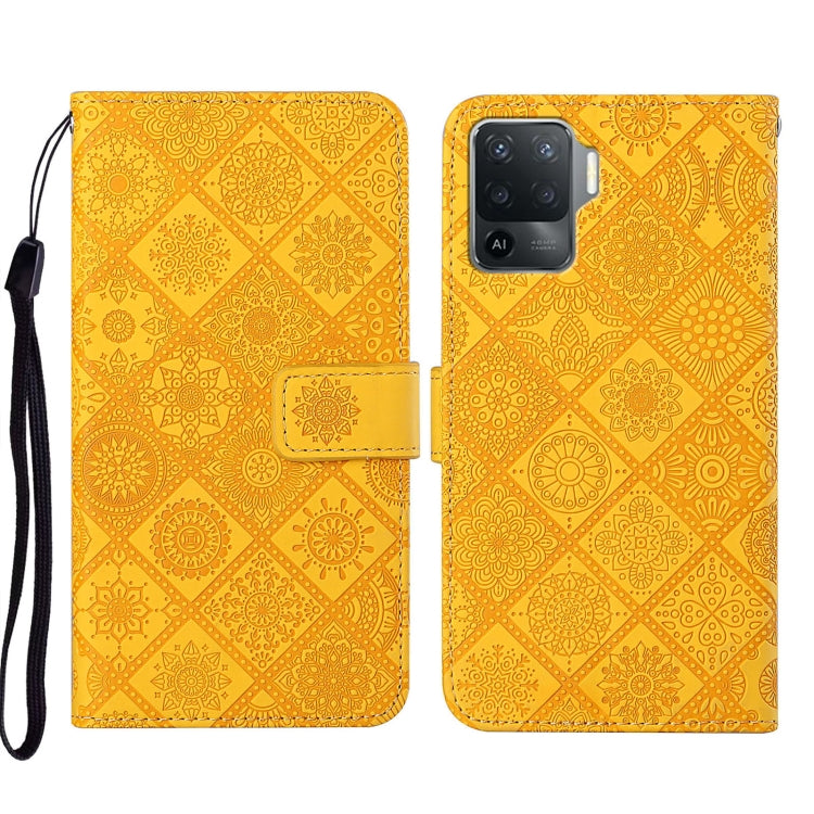 Custodia per cellulare in pelle con motivo goffrato stile etnico, For OPPO A94 4G, For Samsung Galaxy A03s 164mm, For Samsung Galaxy A13 4G