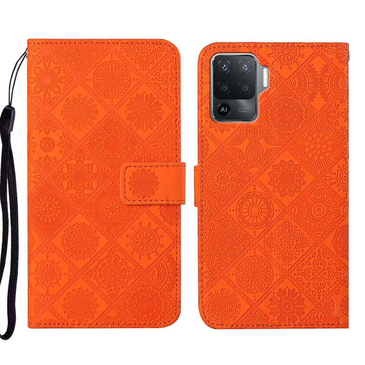 Custodia per cellulare in pelle con motivo goffrato stile etnico, For OPPO A94 4G, For Samsung Galaxy A03s 164mm, For Samsung Galaxy A13 4G