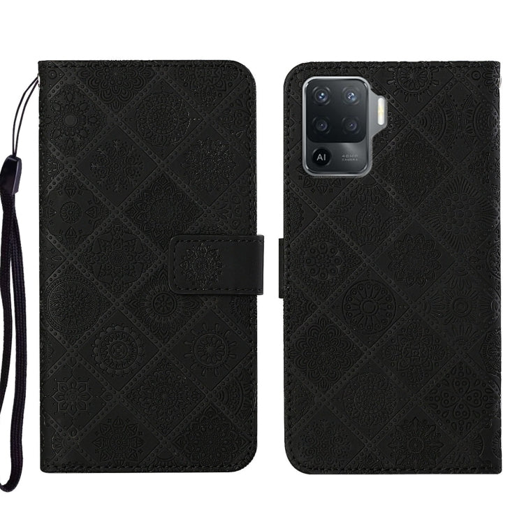 Custodia per cellulare in pelle con motivo goffrato stile etnico, For OPPO A94 4G, For Samsung Galaxy A03s 164mm, For Samsung Galaxy A13 4G