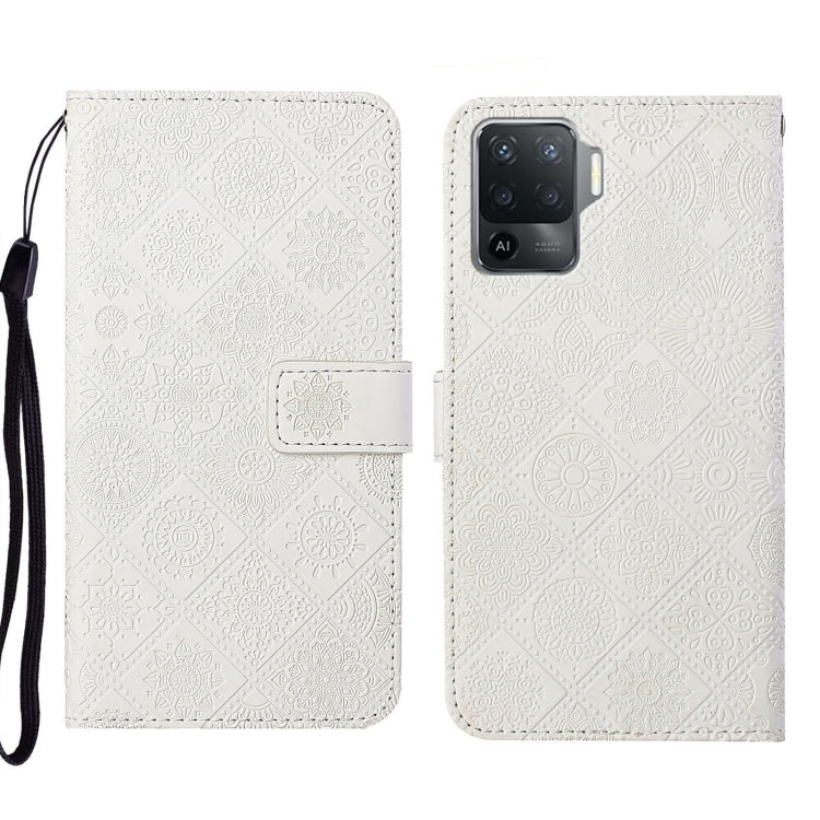 Custodia per cellulare in pelle con motivo goffrato stile etnico, For OPPO A94 4G, For Samsung Galaxy A03s 164mm, For Samsung Galaxy A13 4G