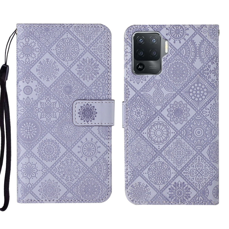 Custodia per cellulare in pelle con motivo goffrato stile etnico, For OPPO A94 4G, For Samsung Galaxy A03s 164mm, For Samsung Galaxy A13 4G