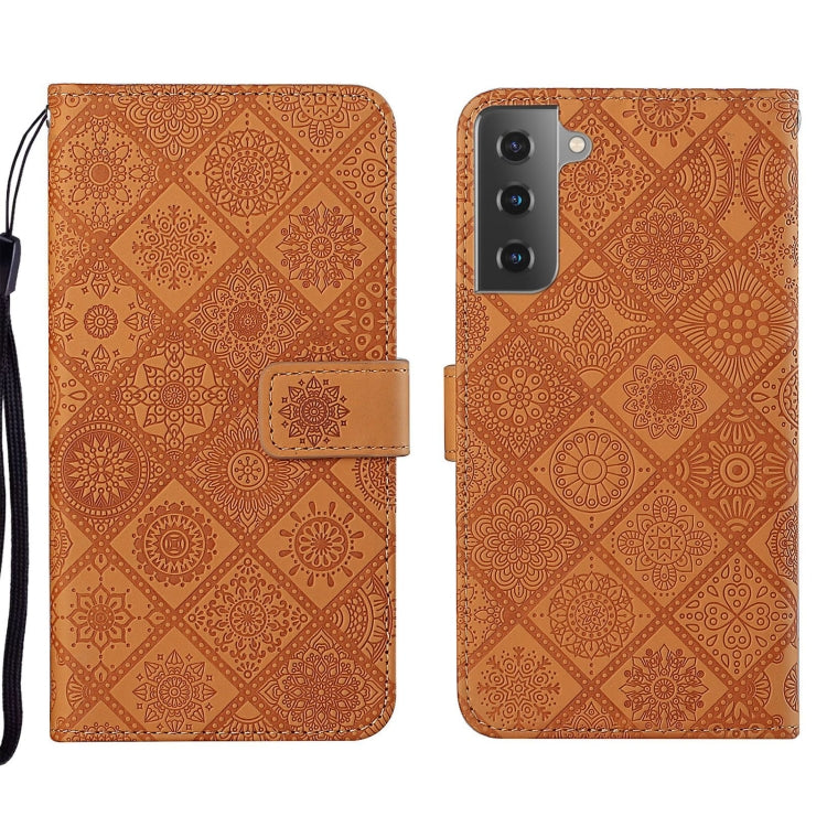 Custodia per cellulare in pelle con motivo goffrato stile etnico, For Samsung Galaxy A73 5G, For Samsung Galaxy S22+ 5G, For Samsung Galaxy S22 Ultra 5G