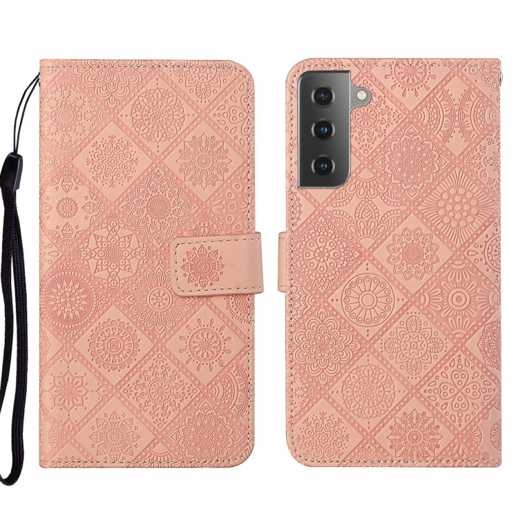 Custodia per cellulare in pelle con motivo goffrato stile etnico, For Samsung Galaxy A73 5G, For Samsung Galaxy S22+ 5G, For Samsung Galaxy S22 Ultra 5G
