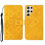 Custodia per cellulare in pelle con motivo goffrato stile etnico, For Samsung Galaxy A73 5G, For Samsung Galaxy S22+ 5G, For Samsung Galaxy S22 Ultra 5G