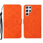 Custodia per cellulare in pelle con motivo goffrato stile etnico, For Samsung Galaxy A73 5G, For Samsung Galaxy S22+ 5G, For Samsung Galaxy S22 Ultra 5G
