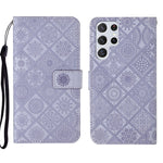 Custodia per cellulare in pelle con motivo goffrato stile etnico, For Samsung Galaxy A73 5G, For Samsung Galaxy S22+ 5G, For Samsung Galaxy S22 Ultra 5G