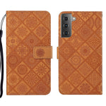 Custodia per cellulare in pelle con motivo goffrato stile etnico, For Samsung Galaxy S22 5G