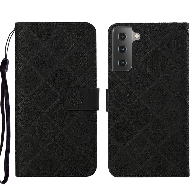 Custodia per cellulare in pelle con motivo goffrato stile etnico, For Samsung Galaxy S22 5G