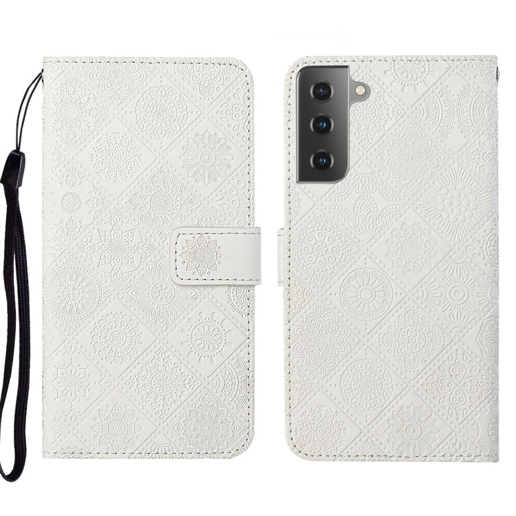 Custodia per cellulare in pelle con motivo goffrato stile etnico, For Samsung Galaxy S22 5G