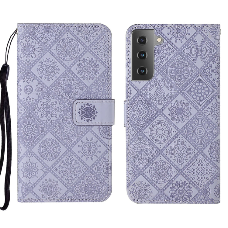 Custodia per cellulare in pelle con motivo goffrato stile etnico, For Samsung Galaxy S22 5G