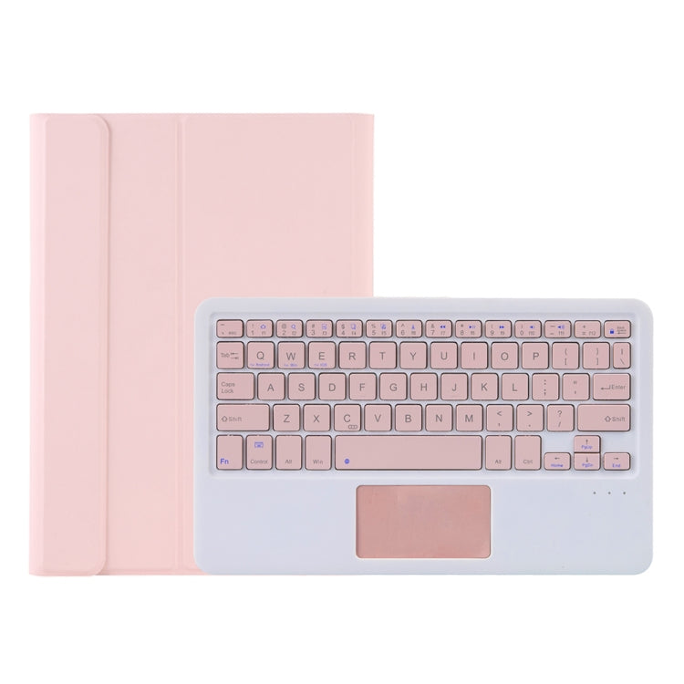 Custodia in pelle per tastiera Bluetooth color caramella A610B-A con slot per penna e touchpad, For Samsung Galaxy Tab S6 Lite