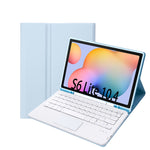 Custodia in pelle per tastiera Bluetooth color caramella A610B-A con slot per penna e touchpad, For Samsung Galaxy Tab S6 Lite