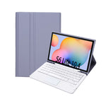 Custodia in pelle per tastiera Bluetooth color caramella A610B-A con slot per penna e touchpad, For Samsung Galaxy Tab S6 Lite