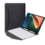 Custodia in pelle per tastiera Bluetooth con struttura a diamante B0N5 con supporto posteriore a triangolo, B0N5