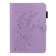 Custodia per tablet Smart in pelle con motivo Plum Bossom goffrato, For iPad Pro 11 inch 2020 / 2018, For iPad mini 2024 / mini 6