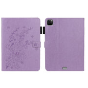 Custodia per tablet Smart in pelle con motivo Plum Bossom goffrato, For iPad Pro 11 inch 2020 / 2018, For iPad mini 2024 / mini 6