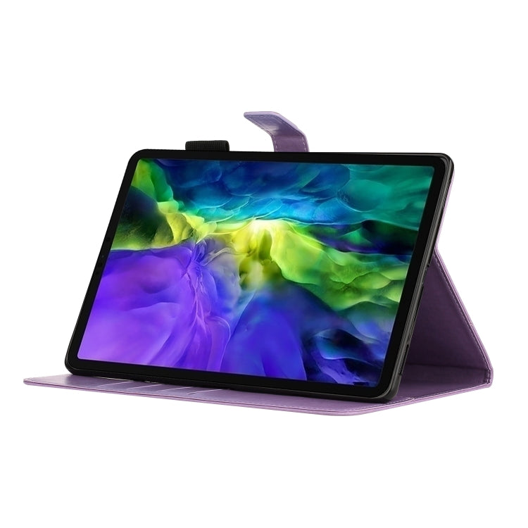 Custodia per tablet Smart in pelle con motivo Plum Bossom goffrato, For iPad Pro 11 inch 2020 / 2018, For iPad mini 2024 / mini 6