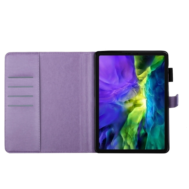 Custodia per tablet Smart in pelle con motivo Plum Bossom goffrato, For iPad Pro 11 inch 2020 / 2018, For iPad mini 2024 / mini 6