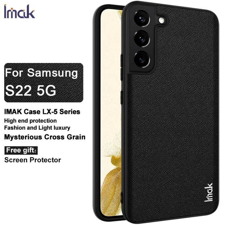 Imak LX-5 Series PC + Custodia per telefono in TPU con protezione per lo schermo, For Samsung Galaxy S22 5G, For Samsung Galaxy S22 Ultra 5G, For Samsung Galaxy S22+ 5G