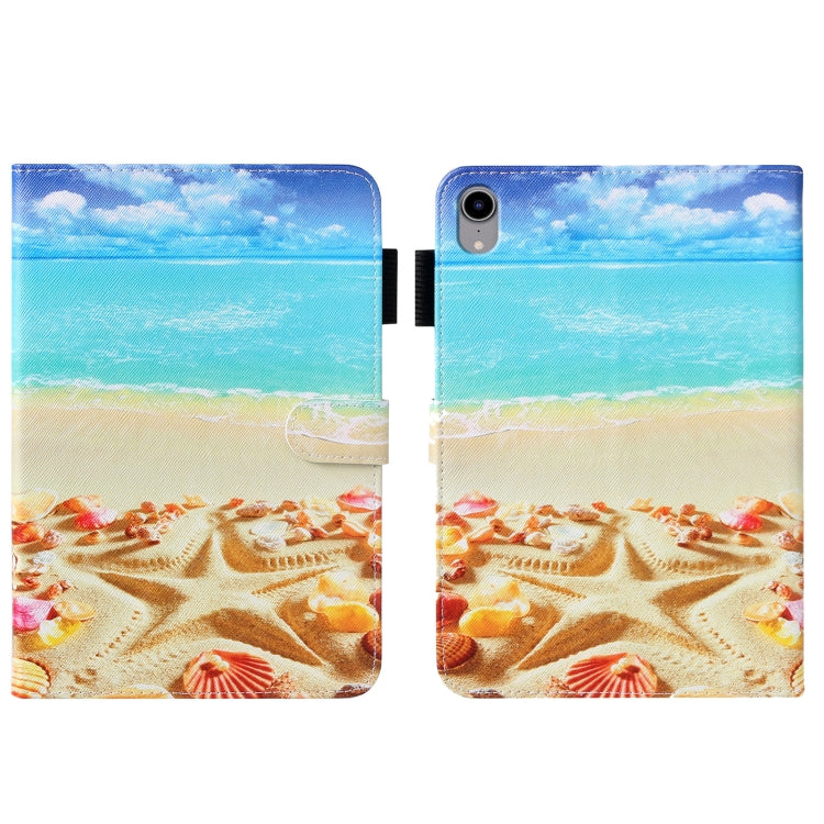 Custodia per tablet in pelle Smart verniciata a trama incrociata, For iPad mini 2024 / mini 6