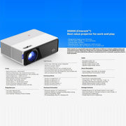 VIVIBRIGHT D5000 1920x1080P 420ANSI 6000Lumens LCD + LED Proiettore Digitale HD, Versione Base, US Plug, UK Plug