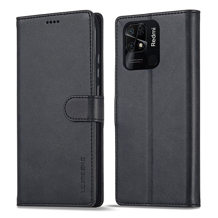 LC.IMEEKE Custodia per cellulare in pelle di vitello, For Xiaomi Redmi 10C