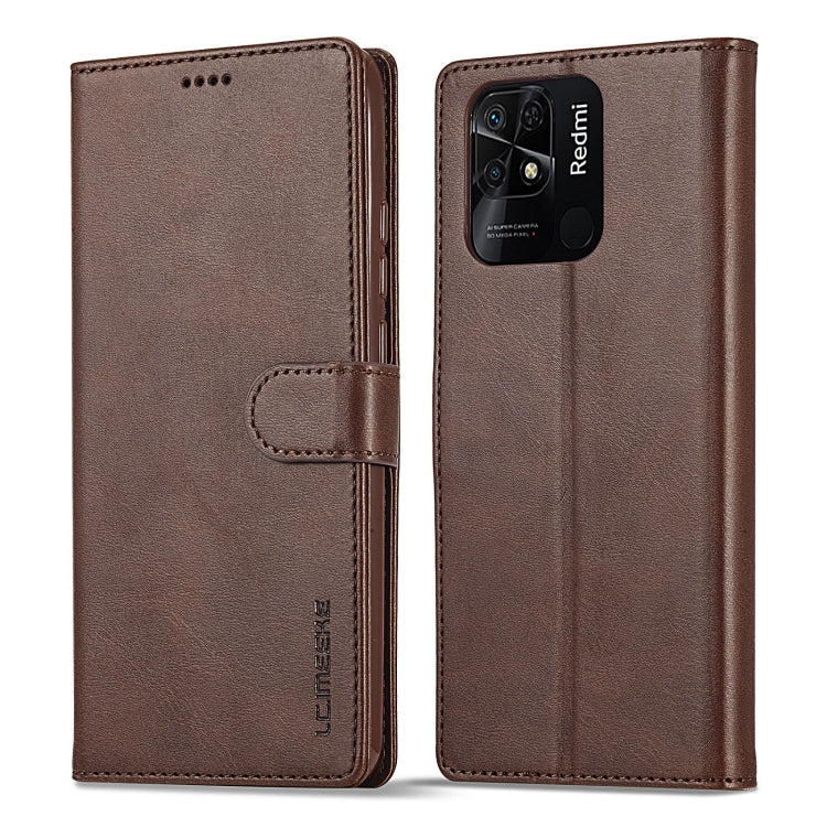 LC.IMEEKE Custodia per cellulare in pelle di vitello, For Xiaomi Redmi 10C