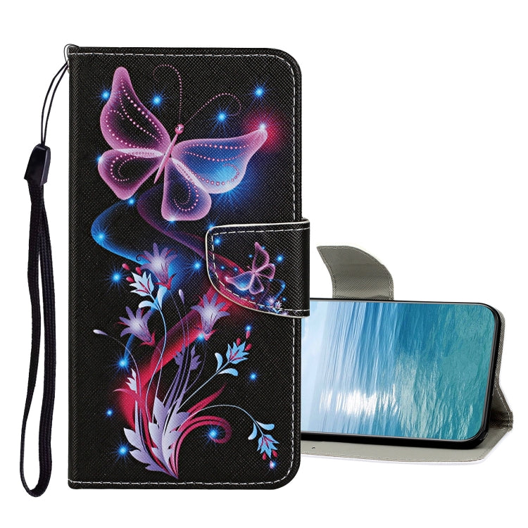 Custodia in pelle con motivo a disegno colorato, For Samsung Galaxy A73 5G
