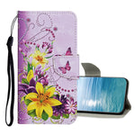 Custodia in pelle con motivo a disegno colorato, For Samsung Galaxy A73 5G