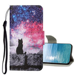 Custodia in pelle con motivo a disegno colorato, For Samsung Galaxy A73 5G