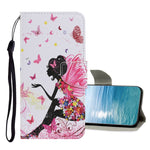 Custodia in pelle con motivo a disegno colorato, For Samsung Galaxy A73 5G