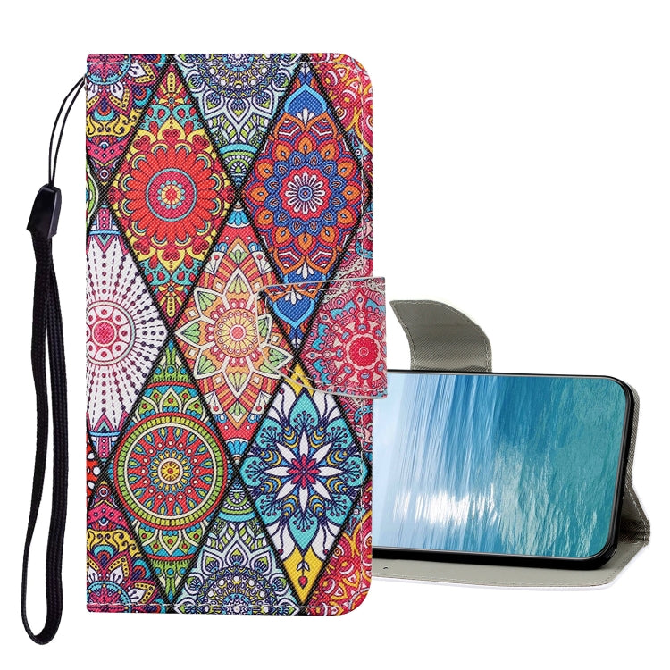 Custodia in pelle con motivo a disegno colorato, For Samsung Galaxy A73 5G